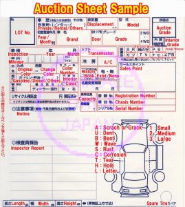 Auction sheet